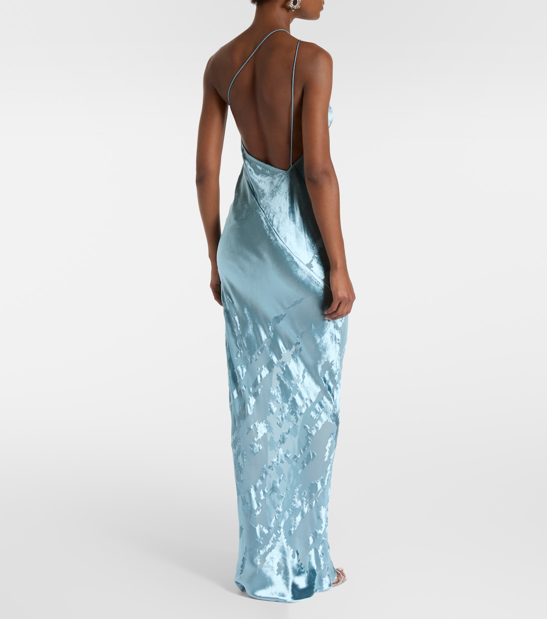 Asymmetric velvet gown | The Sei
