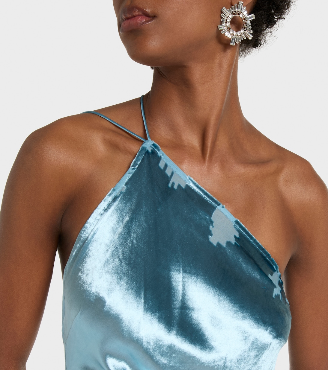 Asymmetric velvet gown | The Sei