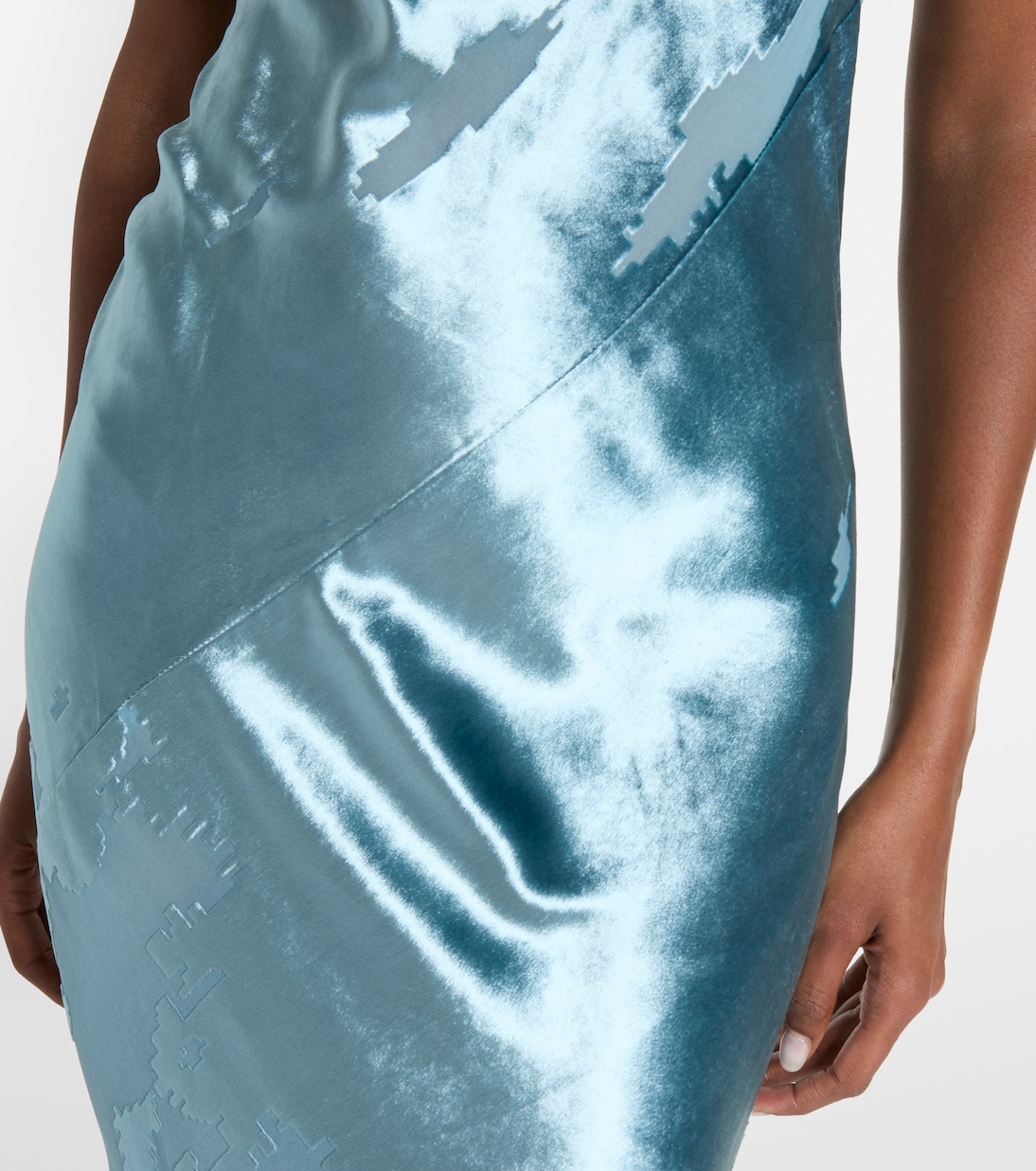 Asymmetric velvet gown | The Sei