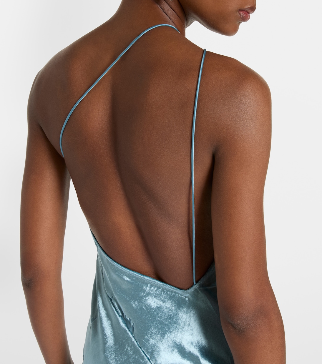 Asymmetric velvet gown | The Sei