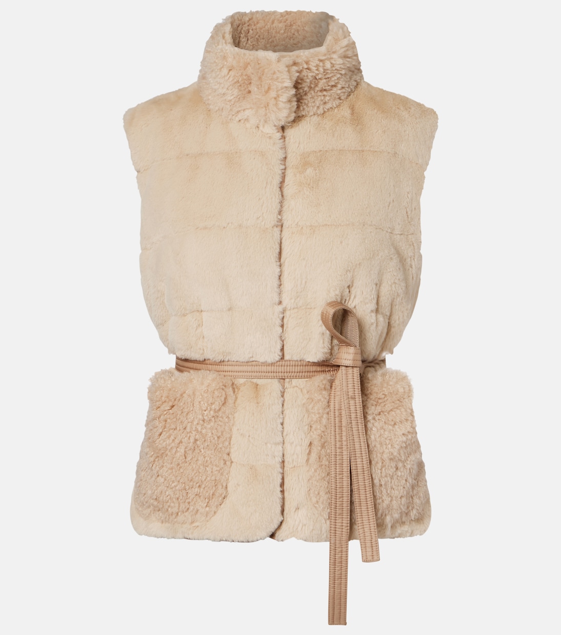 Joui faux fur down vest | Moncler
