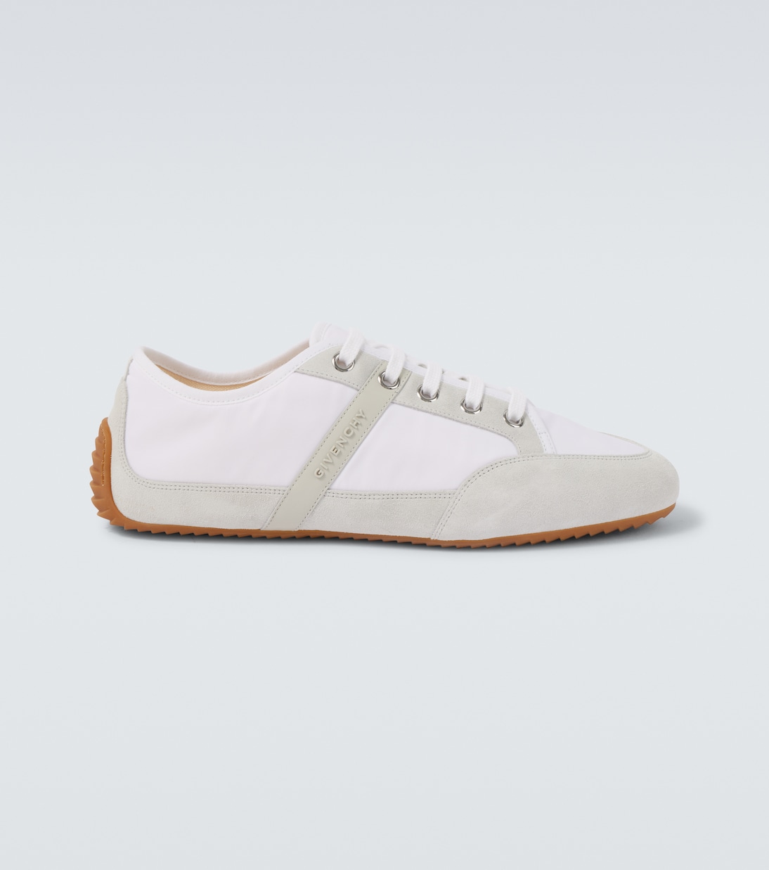 Logo suede-trimmed sneakers | Givenchy