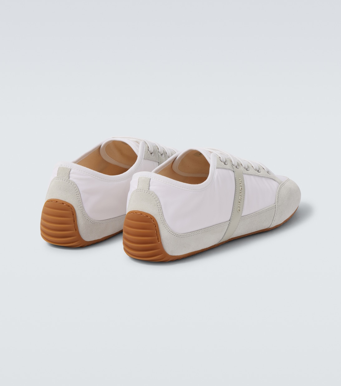 Logo suede-trimmed sneakers | Givenchy