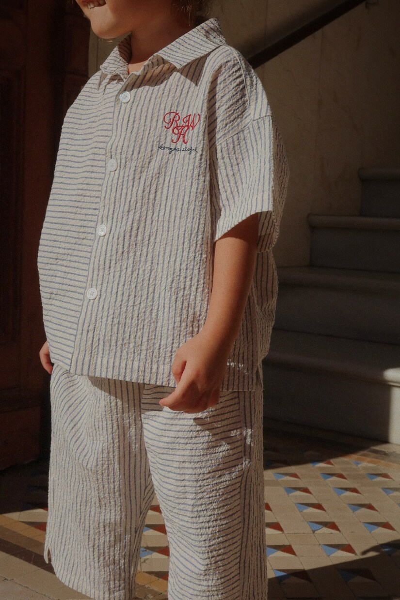 X RHW – Chemise Duo rayée en coton | Konges Sløjd