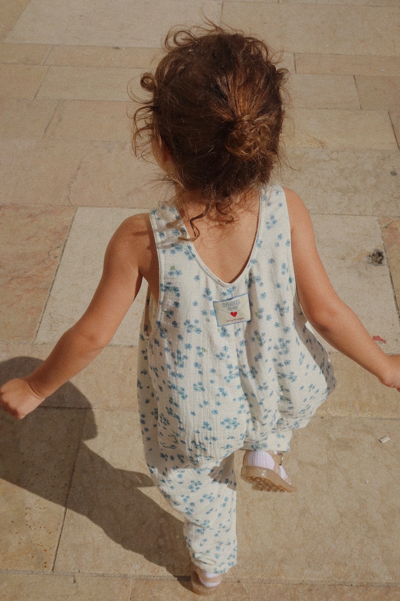 Bébé – Salopette Mioblu en coton à fleurs | Konges Sløjd