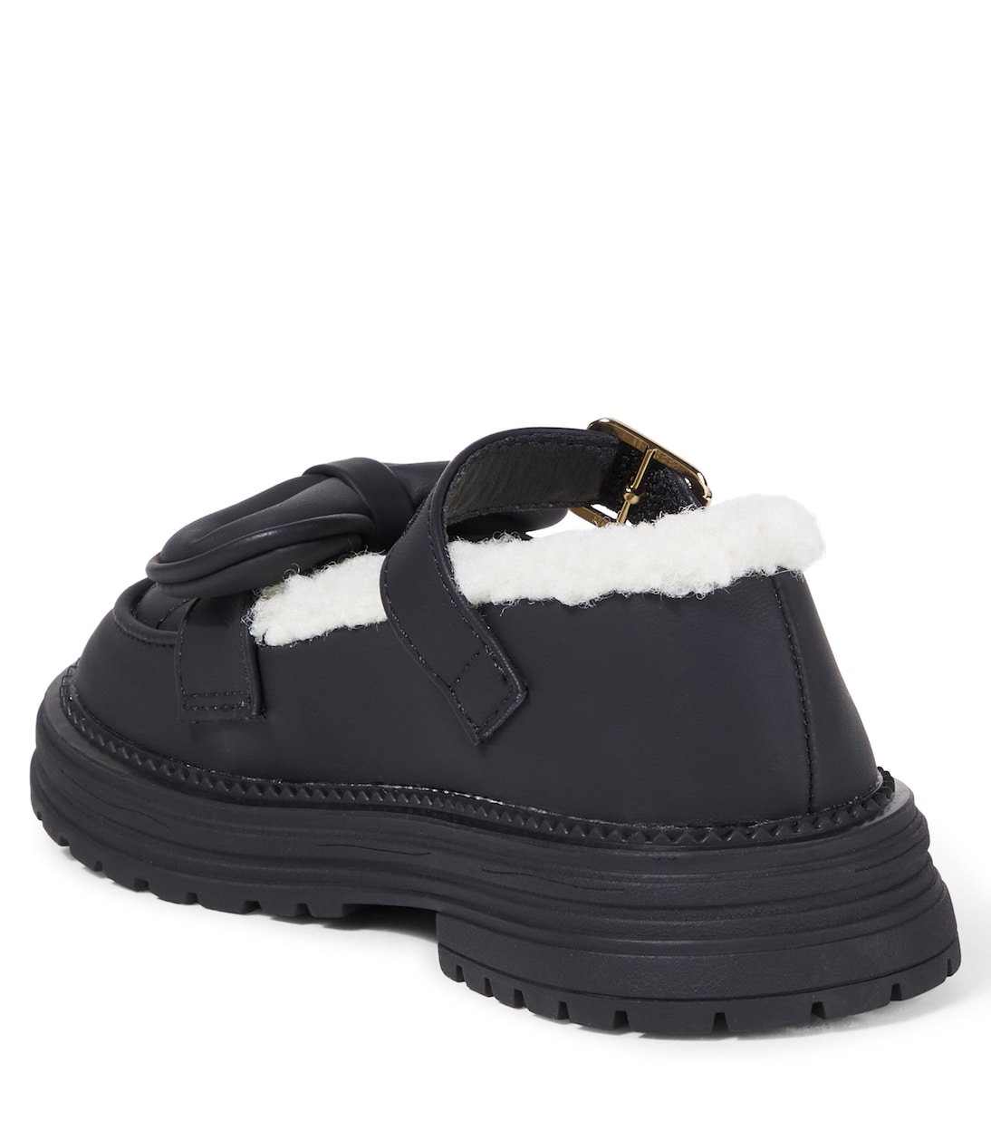Ballerine Mary Jane con shearling sintetico | Monnalisa