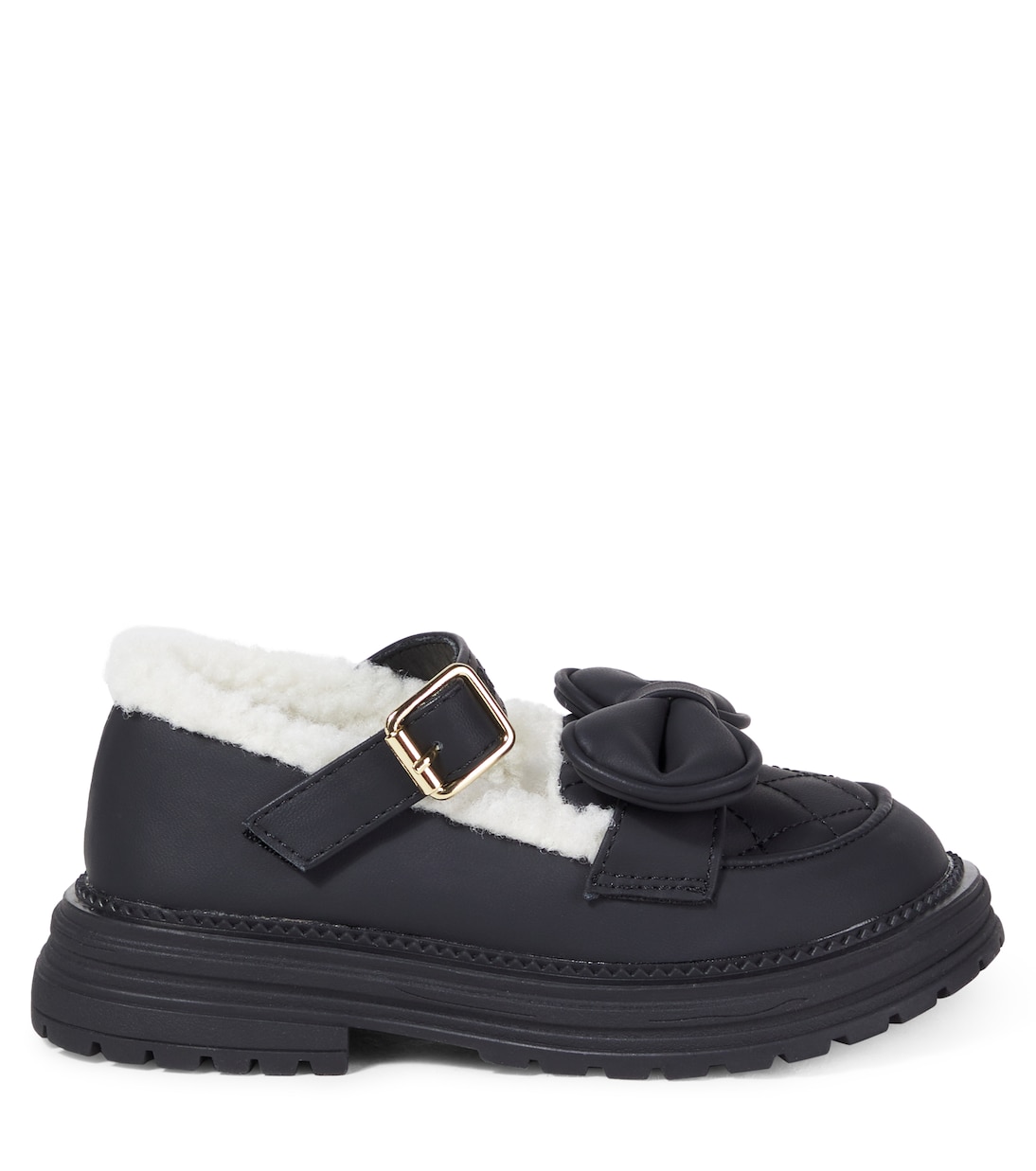 Ballerine Mary Jane con shearling sintetico | Monnalisa
