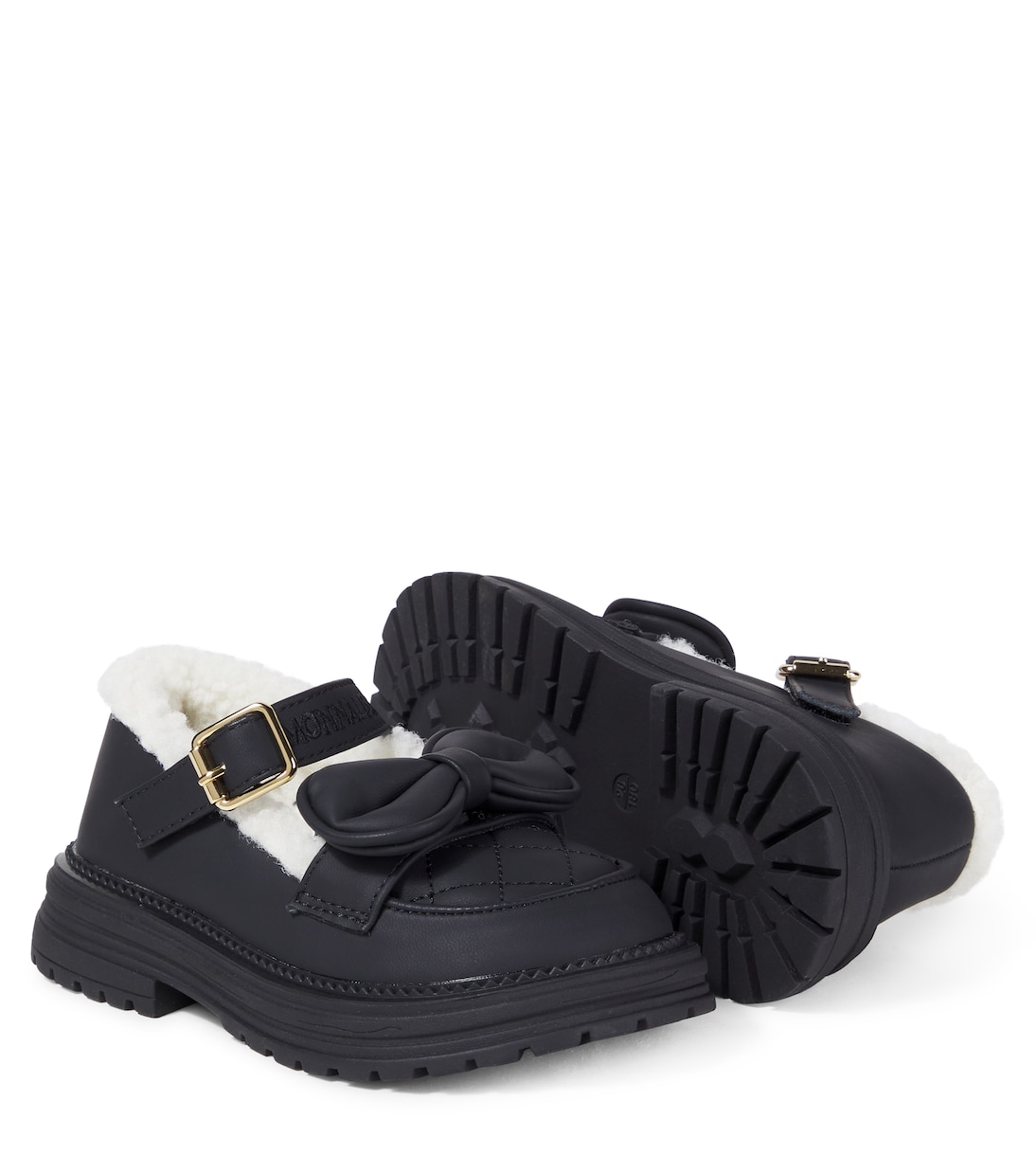 Ballerine Mary Jane con shearling sintetico | Monnalisa