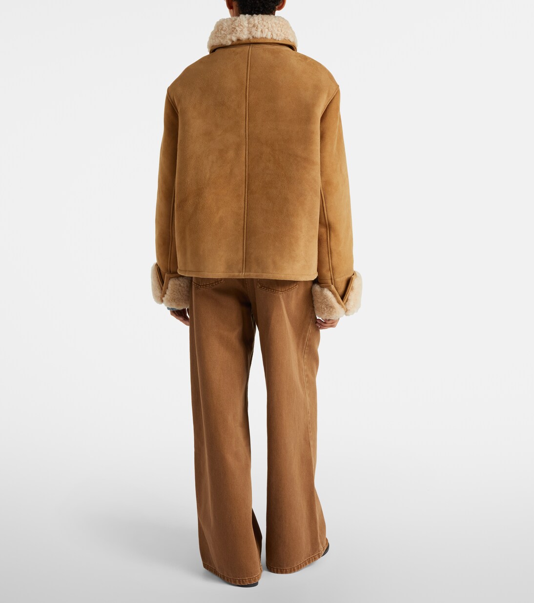 Shearling-trimmed suede jacket | Ami Paris