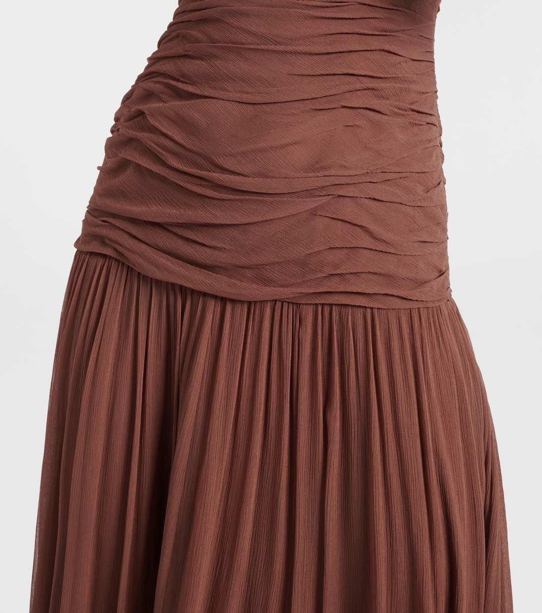 Dalton gathered ruched maxi dress | Staud