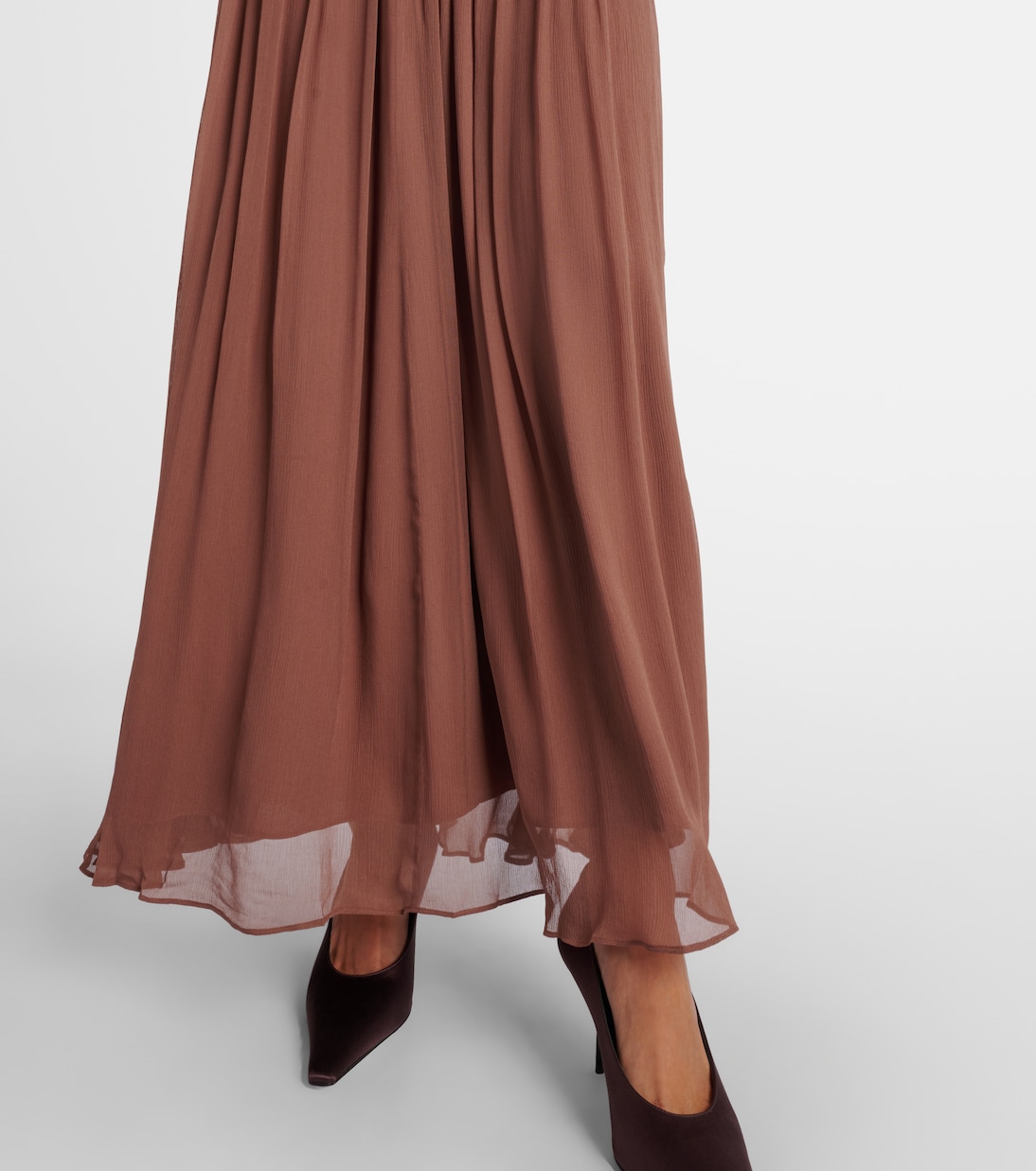 Dalton gathered ruched maxi dress | Staud