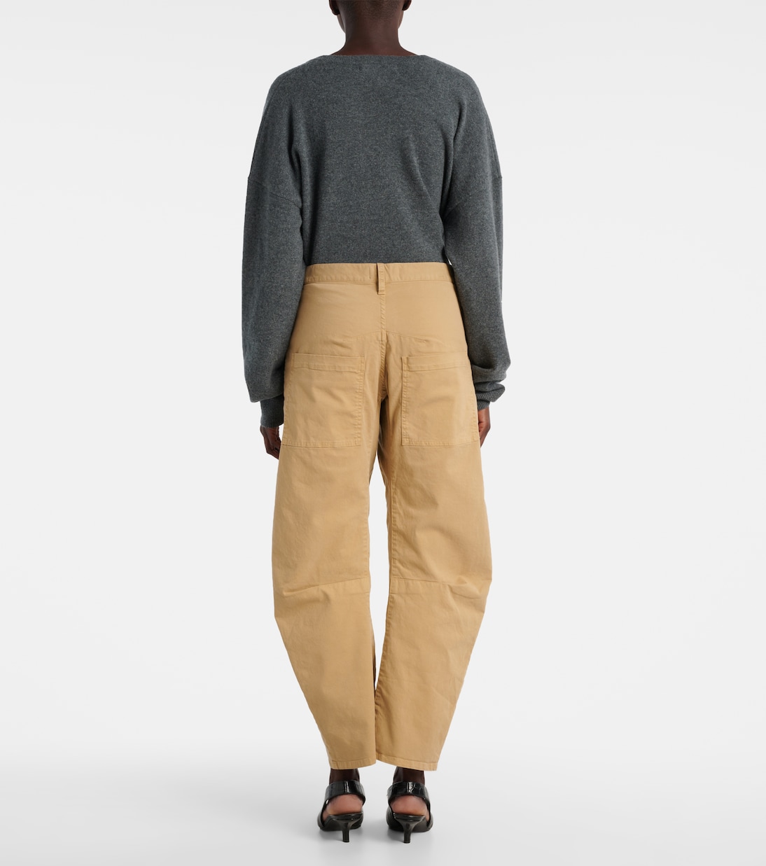 Shon barrel-leg cotton chino pants | Nili Lotan