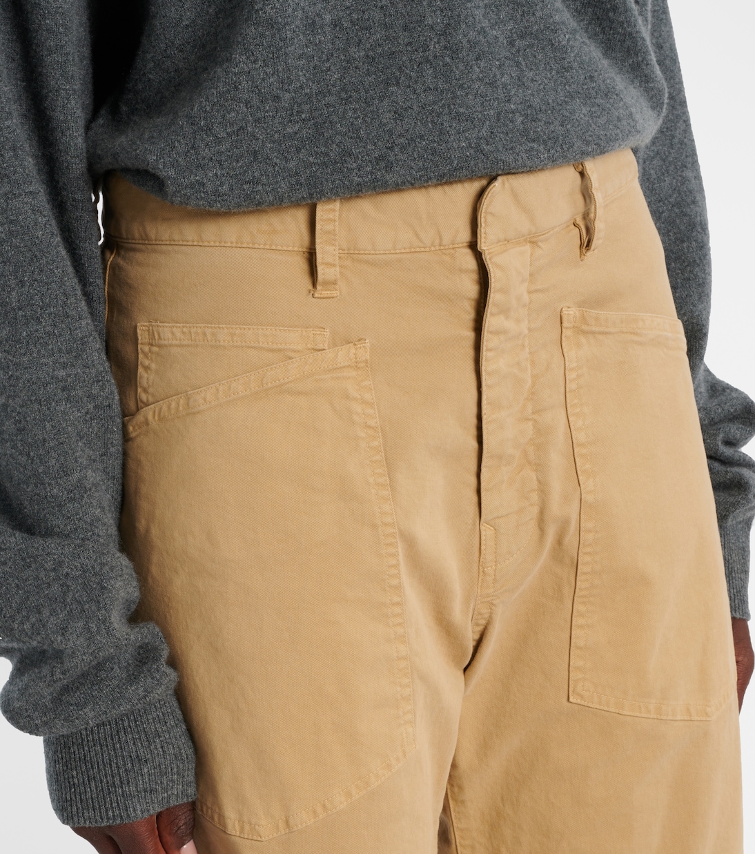 Shon barrel-leg cotton chino pants | Nili Lotan