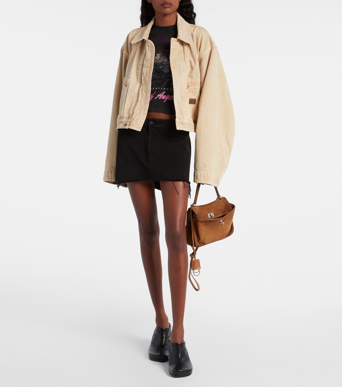 Tote Bag Rodeo Mini aus Veloursleder | Balenciaga
