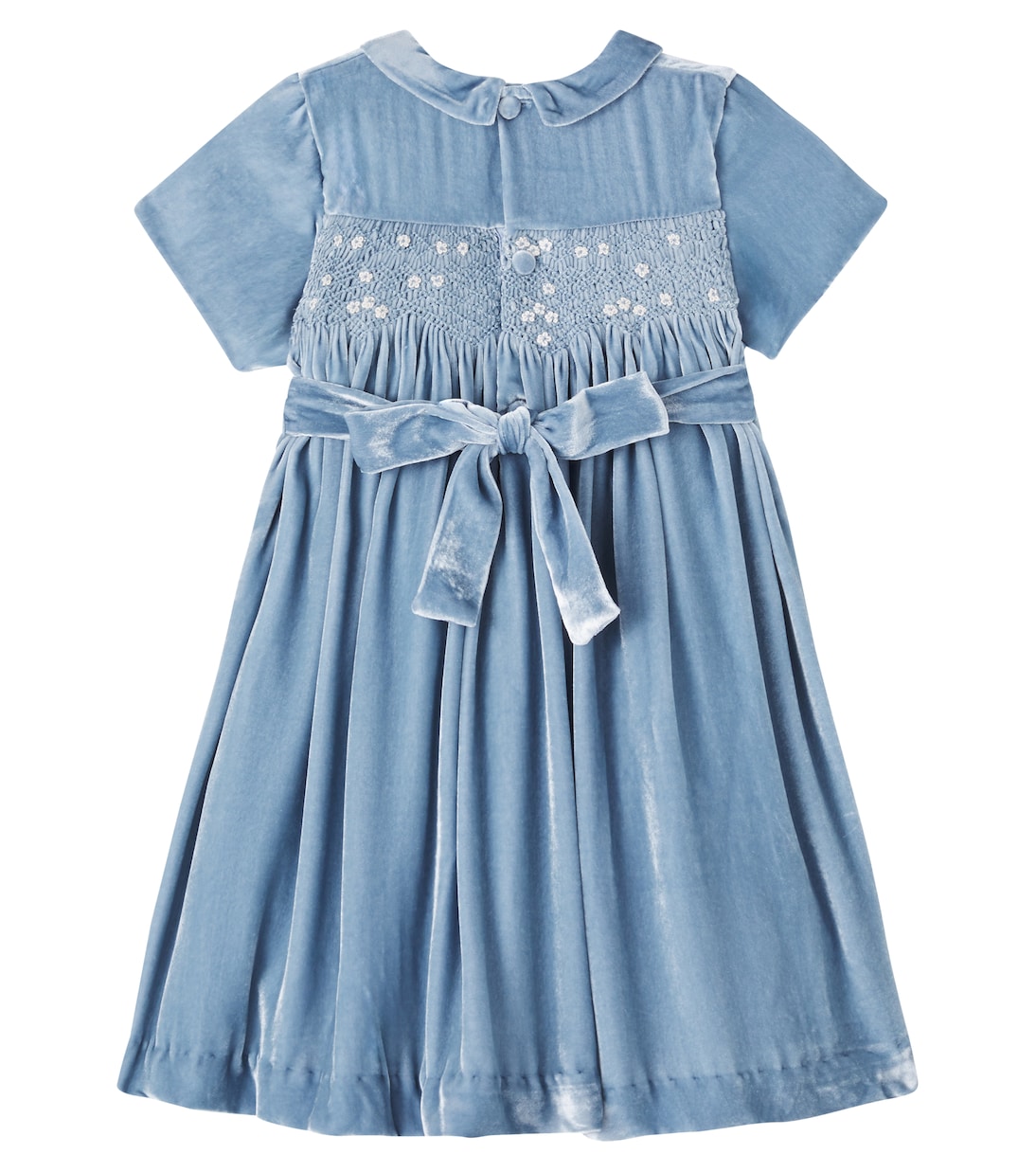 Marcita smocked velvet dress | La Coqueta