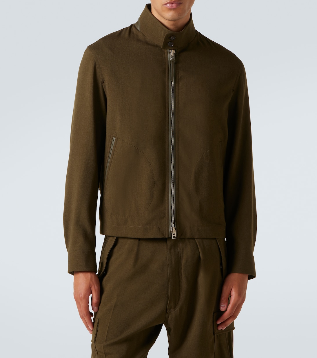 Wool, cashmere, and silk blouson jacket | Tom Ford