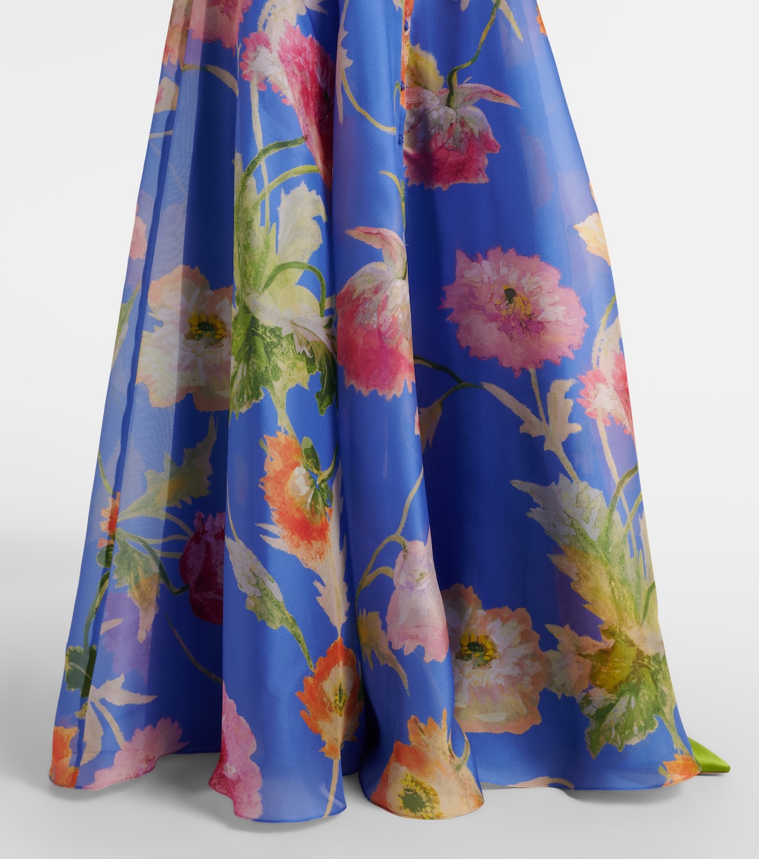 Vestido de fiesta de organza de seda floral | Carolina Herrera