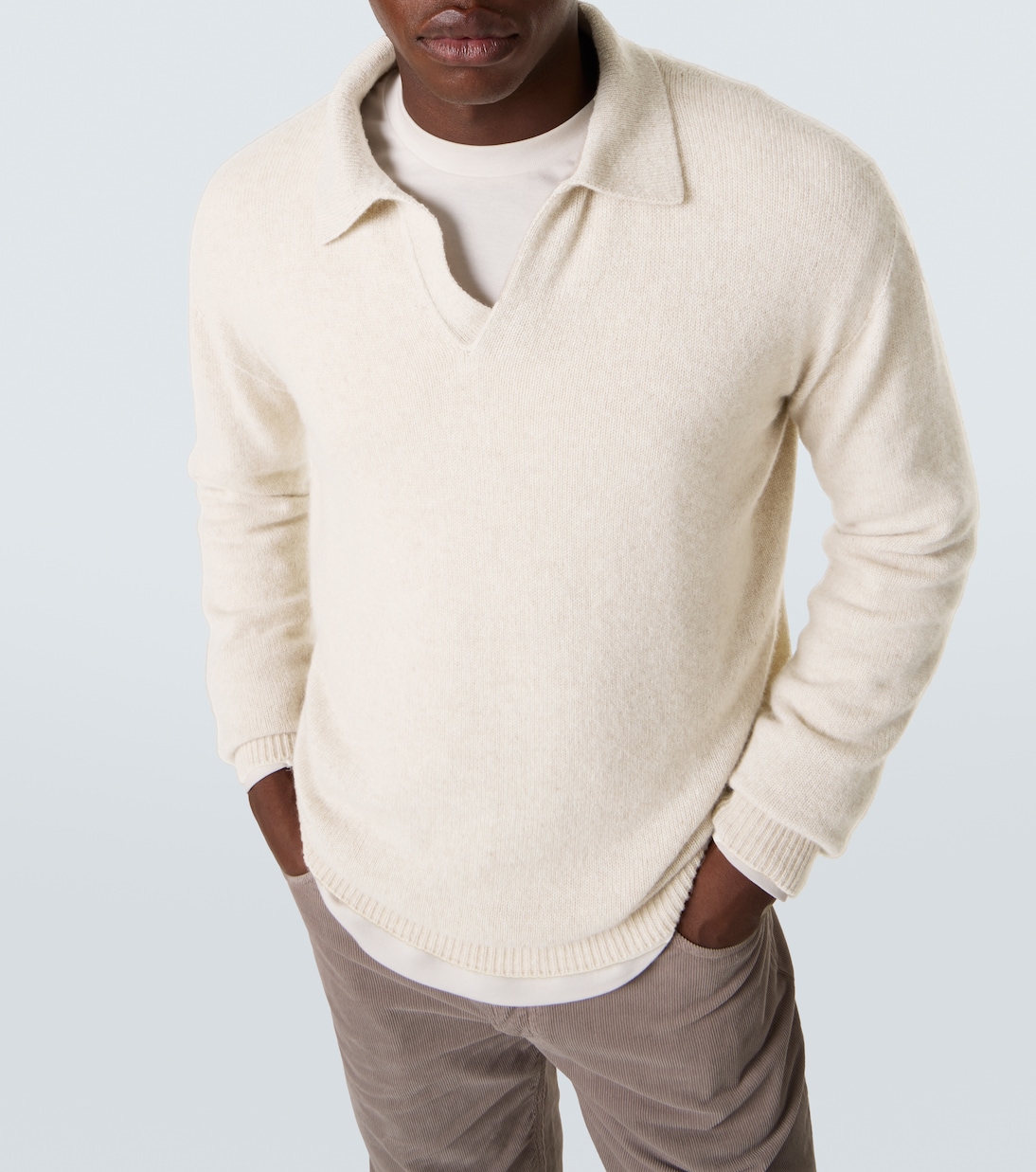 Leach cashmere polo sweater | The Row