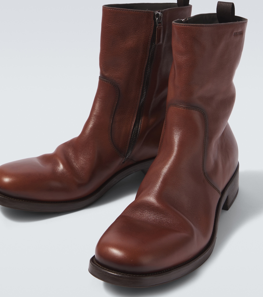 Leather ankle boots | Prada