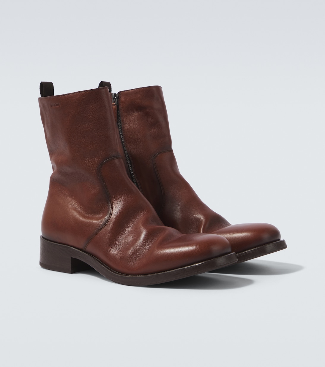 Leather ankle boots | Prada