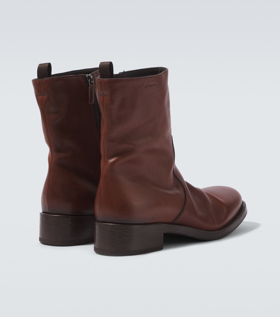 Leather ankle boots | Prada