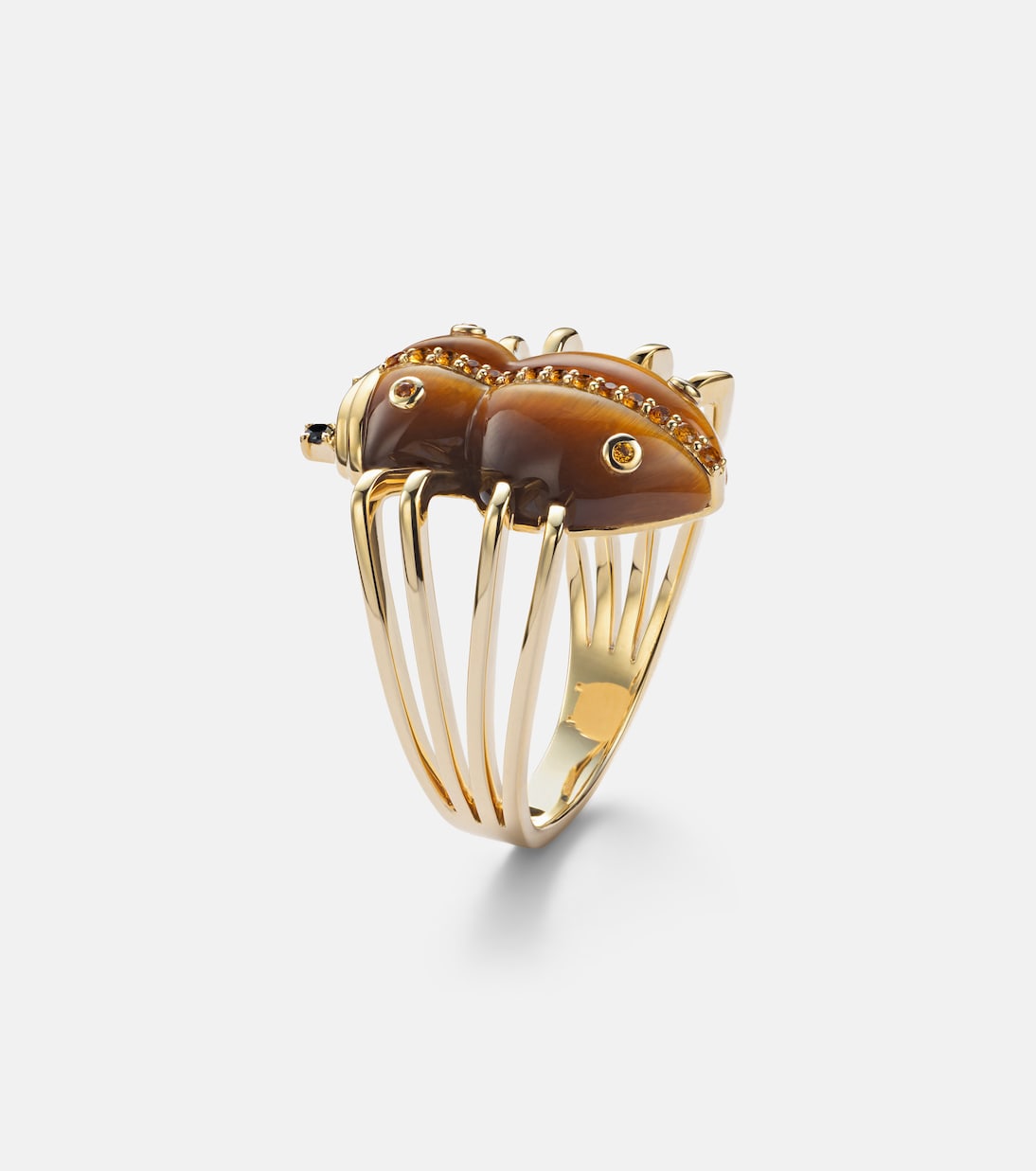 Araignée 9kt gold ring with gemstones | Yvonne Léon