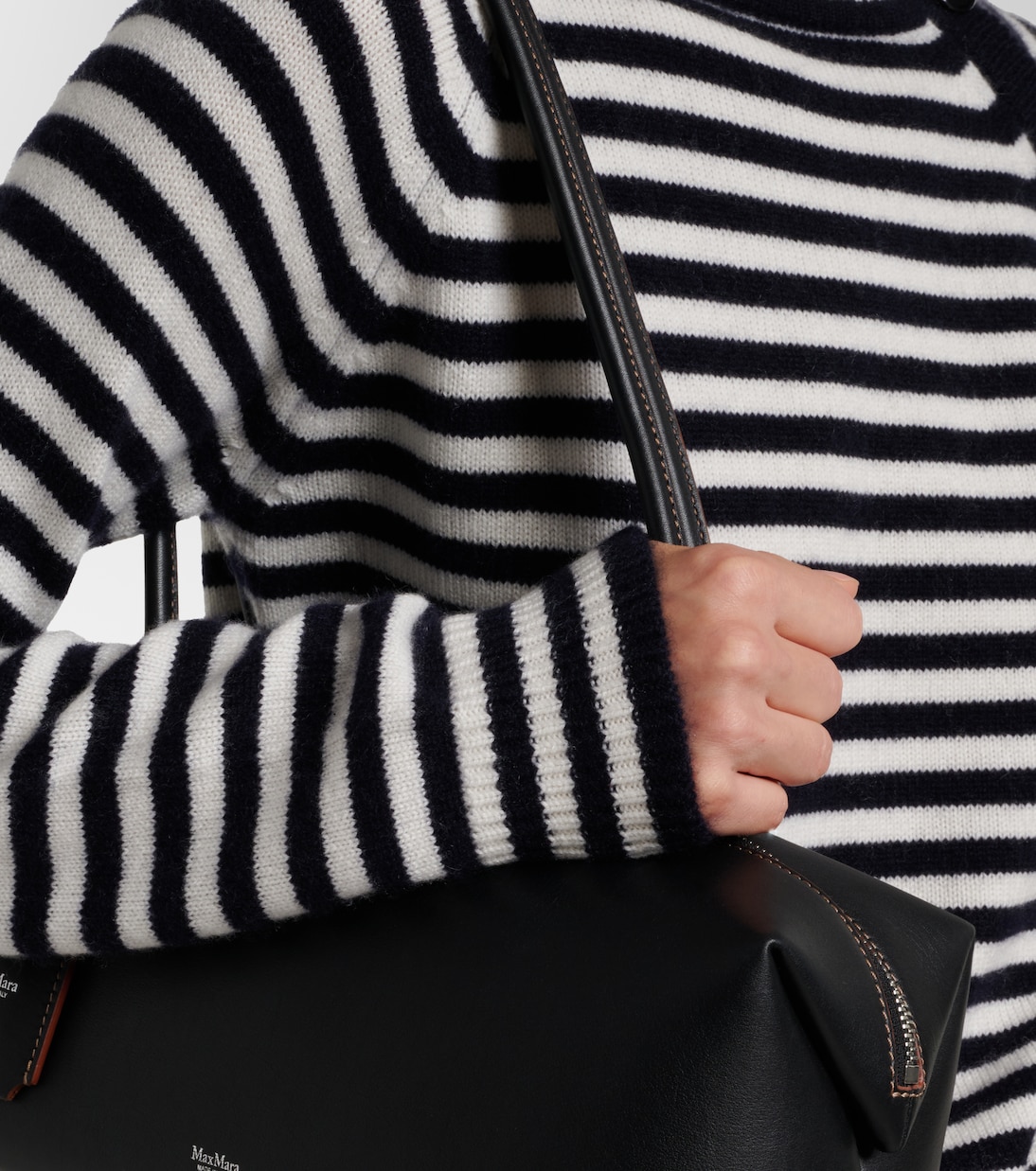 Paniere striped cashmere turtleneck top | Max Mara