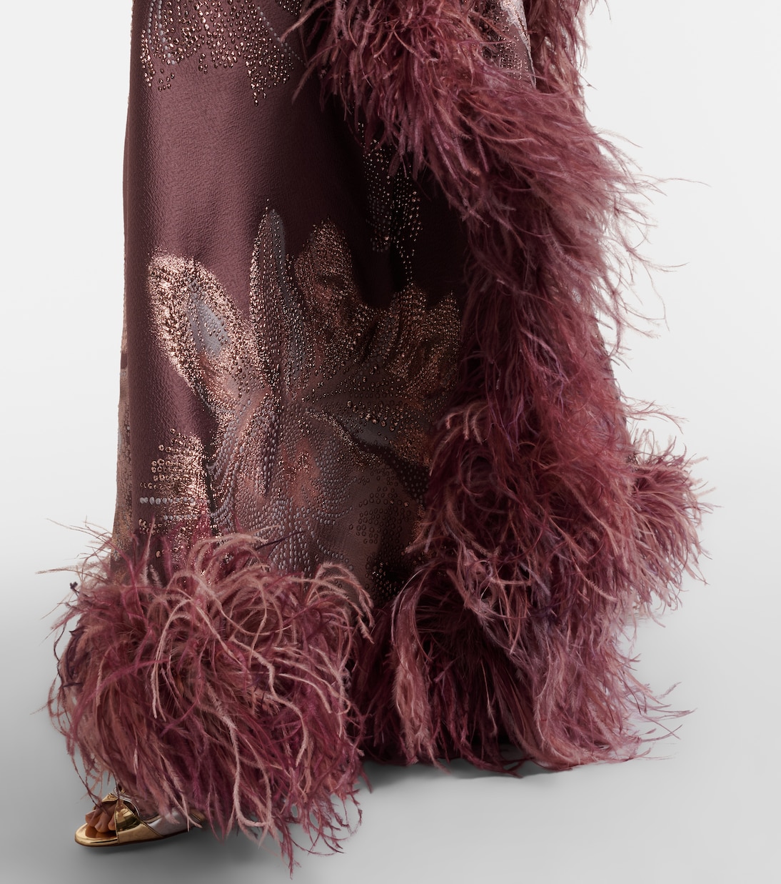 Kaftan Sza Sza Bloom mit Federn | Taller Marmo