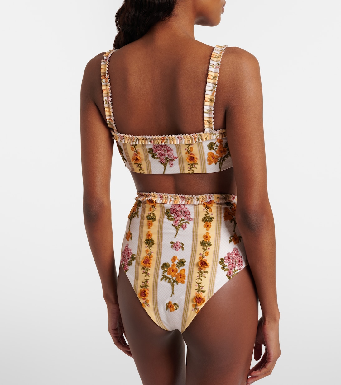 Floral embroidered bikini bottoms | Agua by Agua Bendita