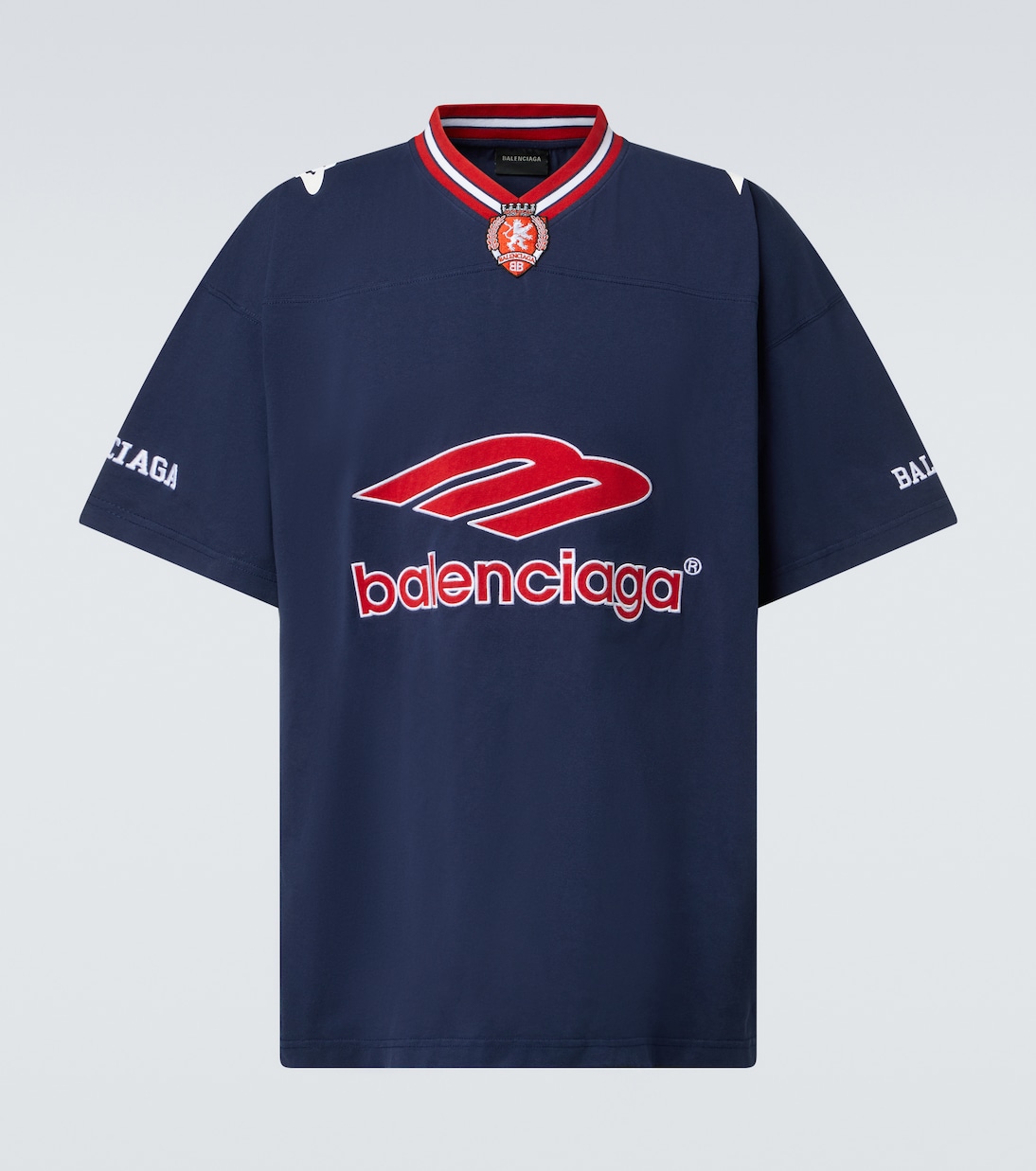 Logo oversized cotton jersey T-shirt | Balenciaga