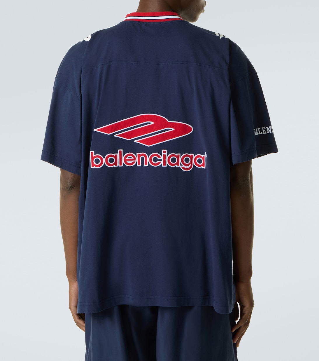 Logo oversized cotton jersey T-shirt | Balenciaga