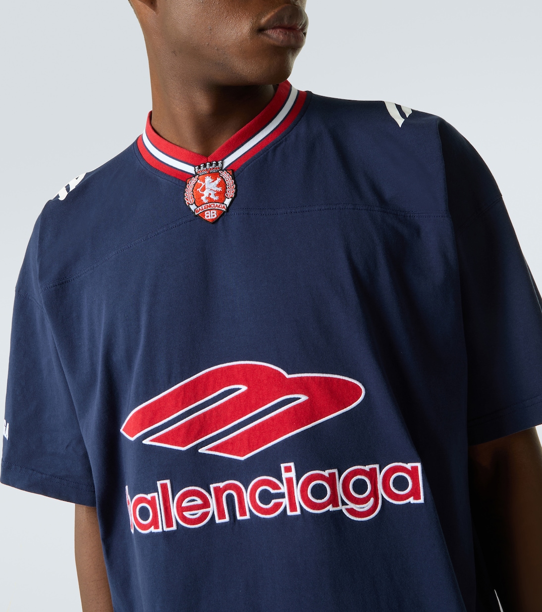 Logo oversized cotton jersey T-shirt | Balenciaga