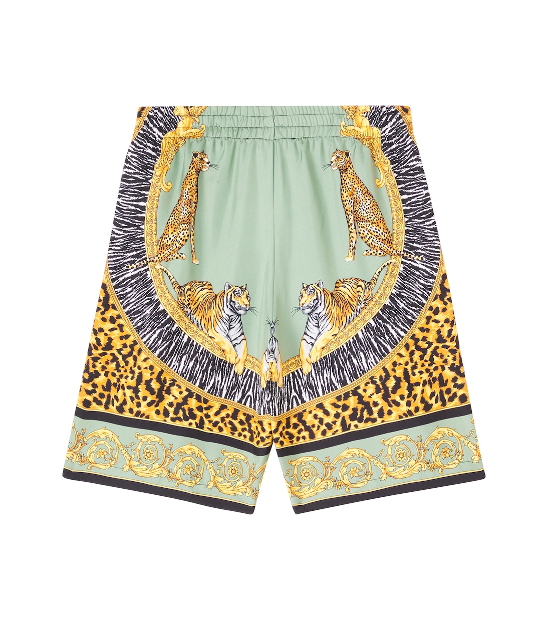 Shorts Wild Cats aus Seide | Versace Kids