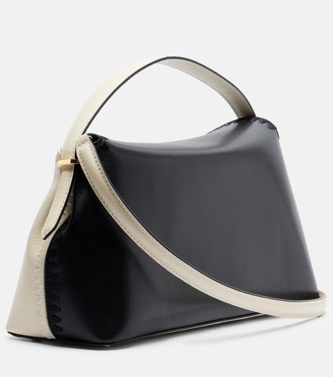 T-lock embroidered leather tote bag | Toteme