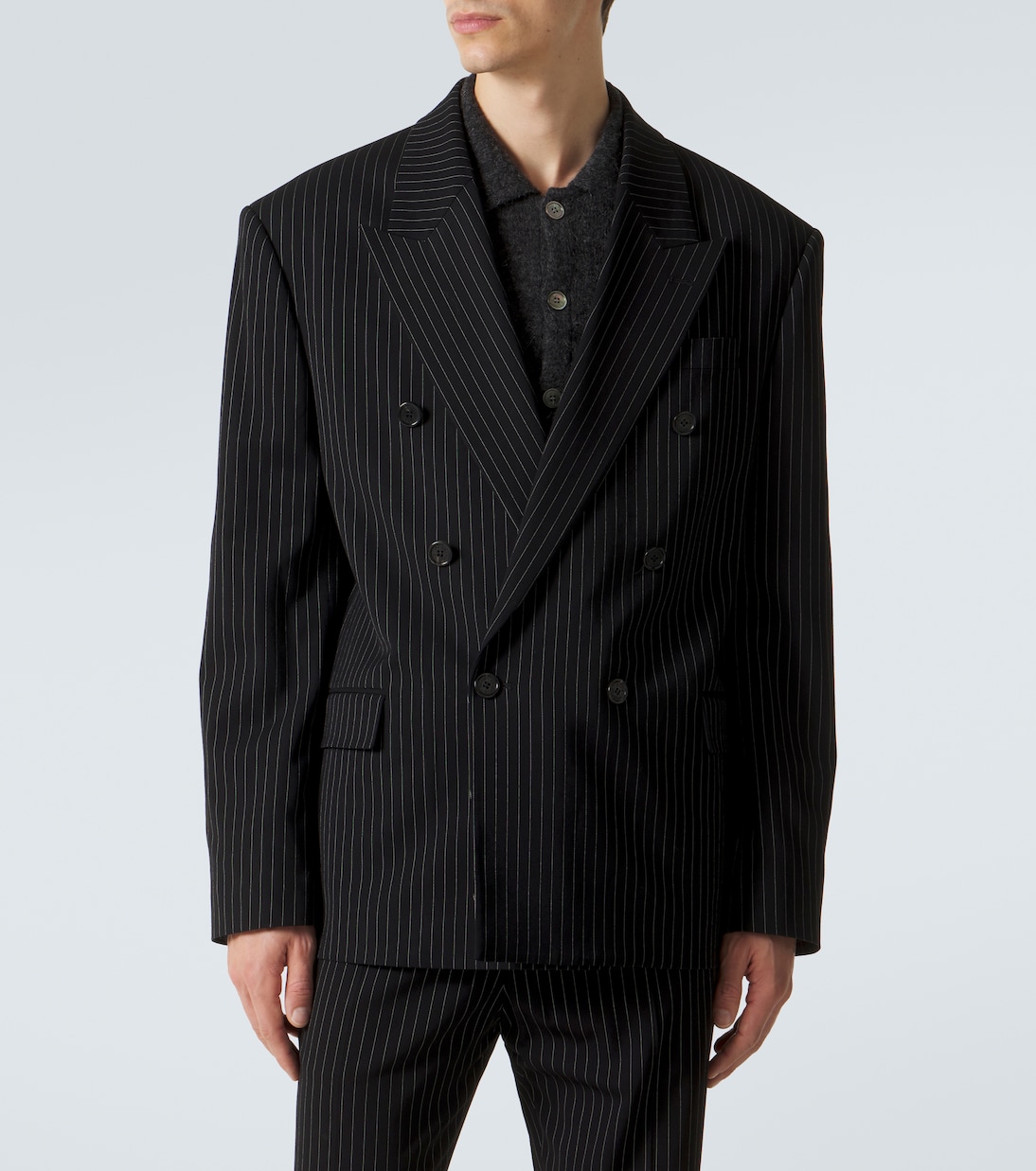 Striped double-breasted blazer | Acne Studios