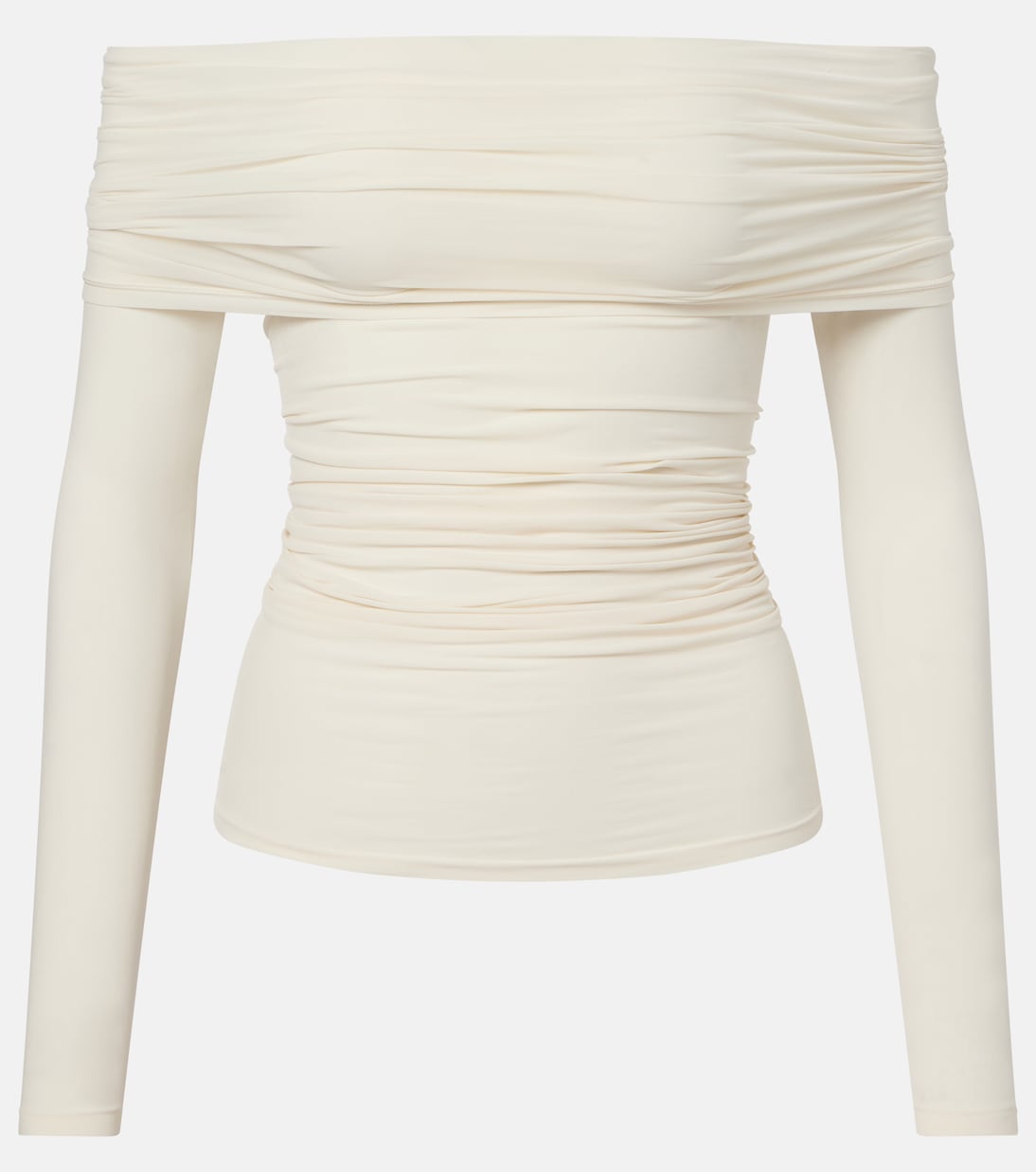 Draped semi-sheer off-shoulder top | Wolford