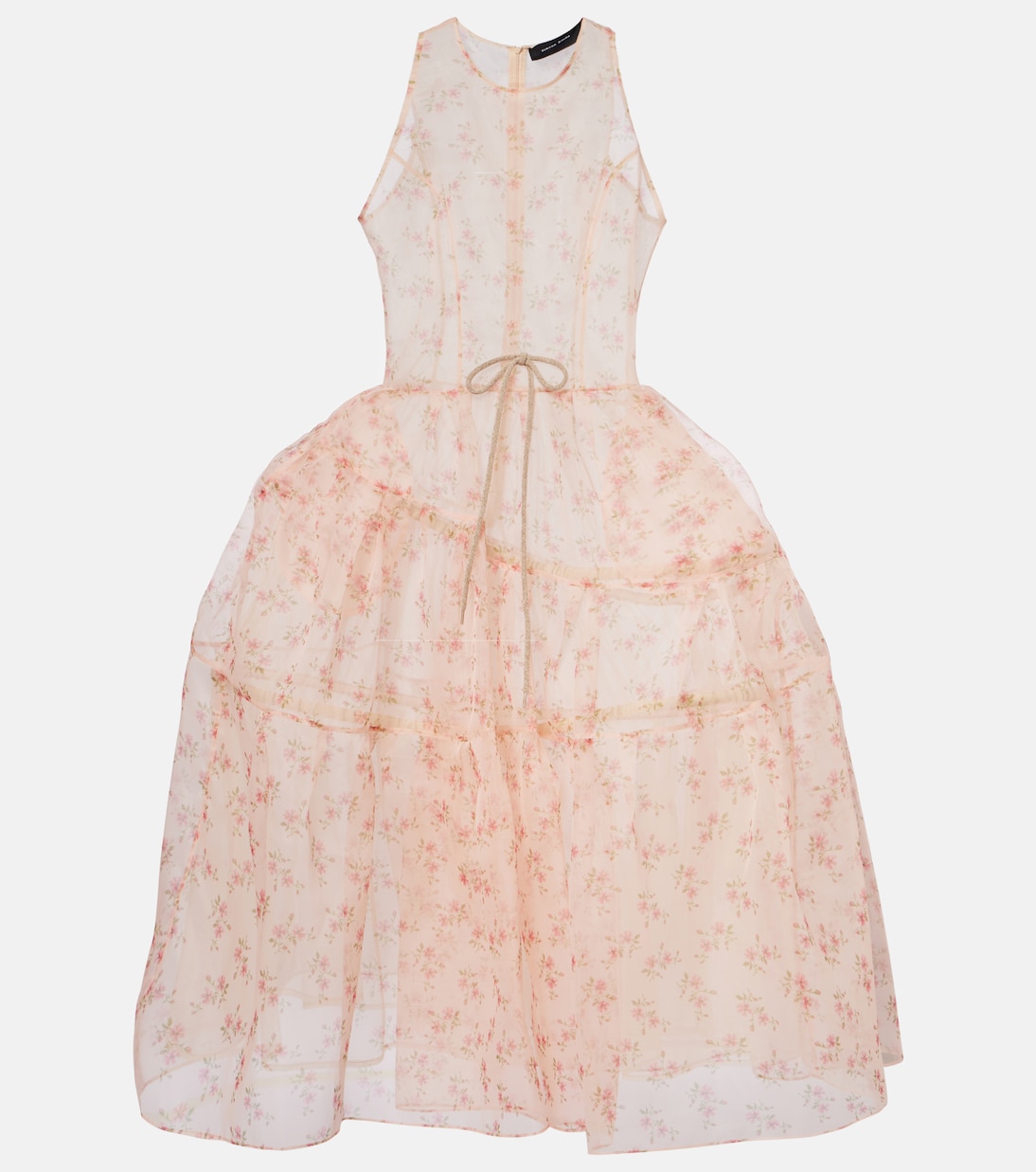 Vestido midi de organza floral | Simone Rocha