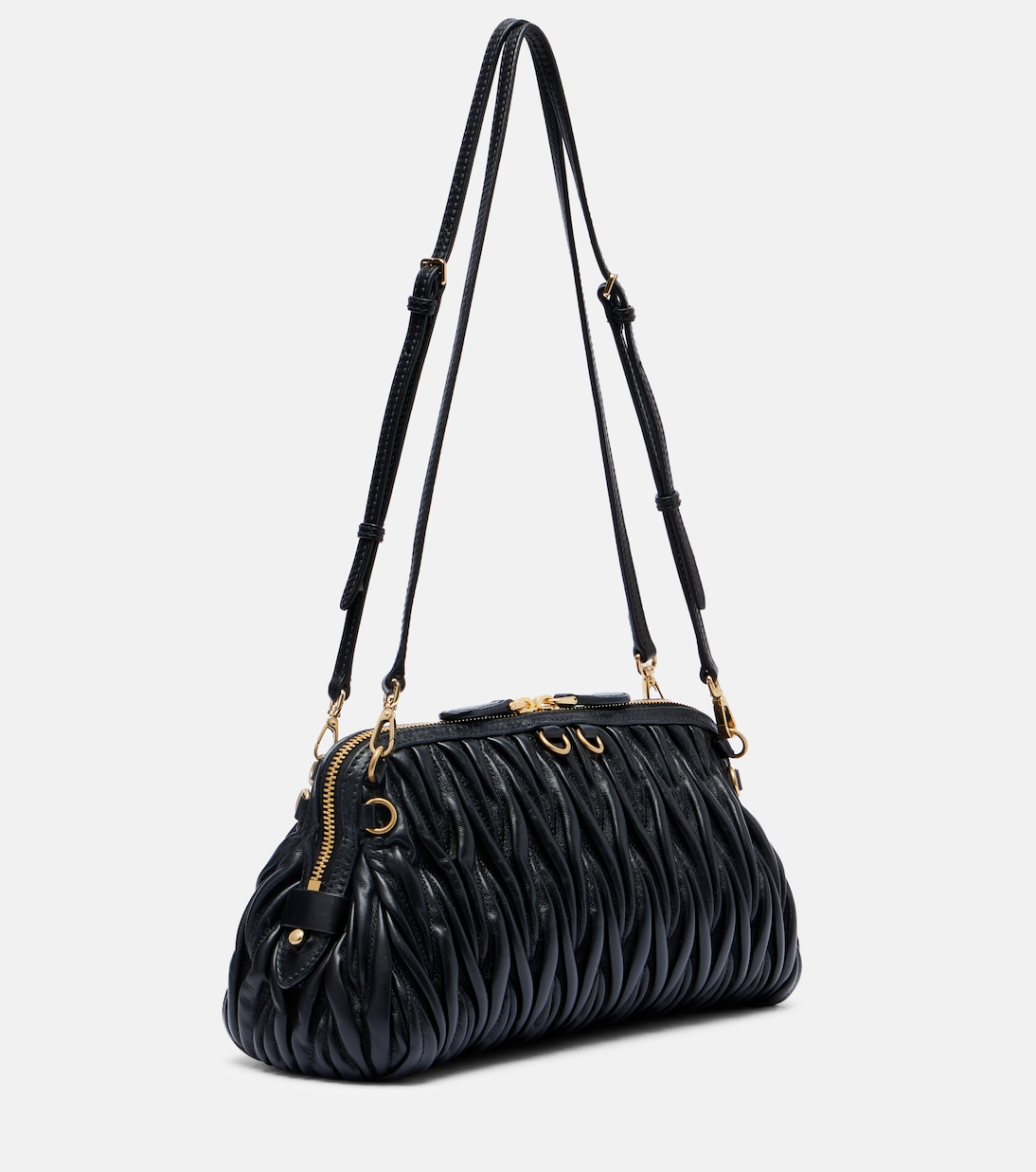 Matelassé leather clutch | Miu Miu
