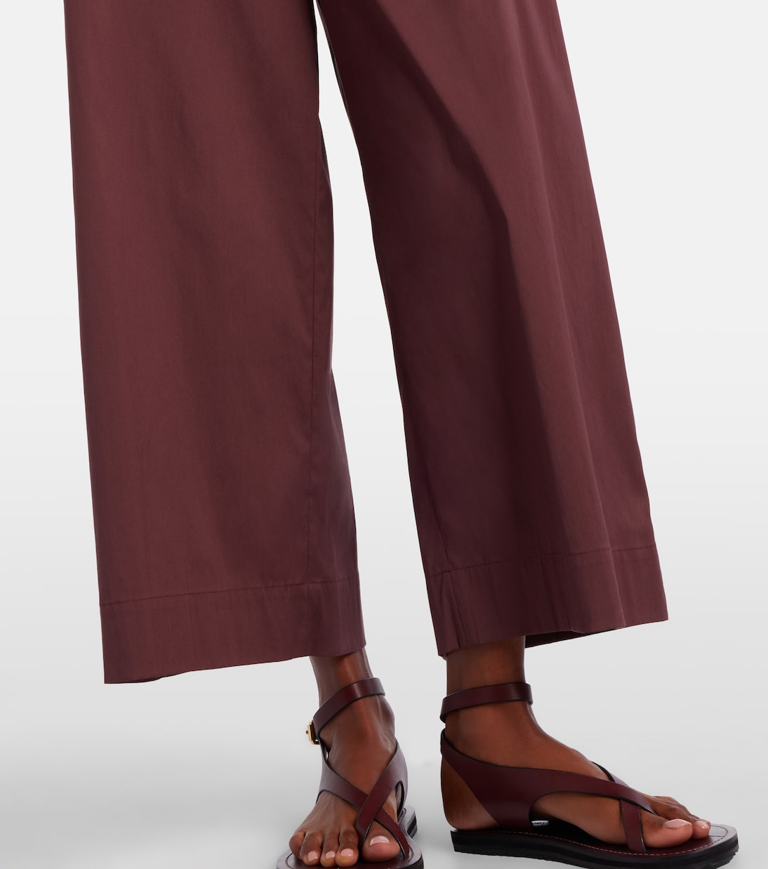 Pece cotton-blend wide-leg pants | Max Mara