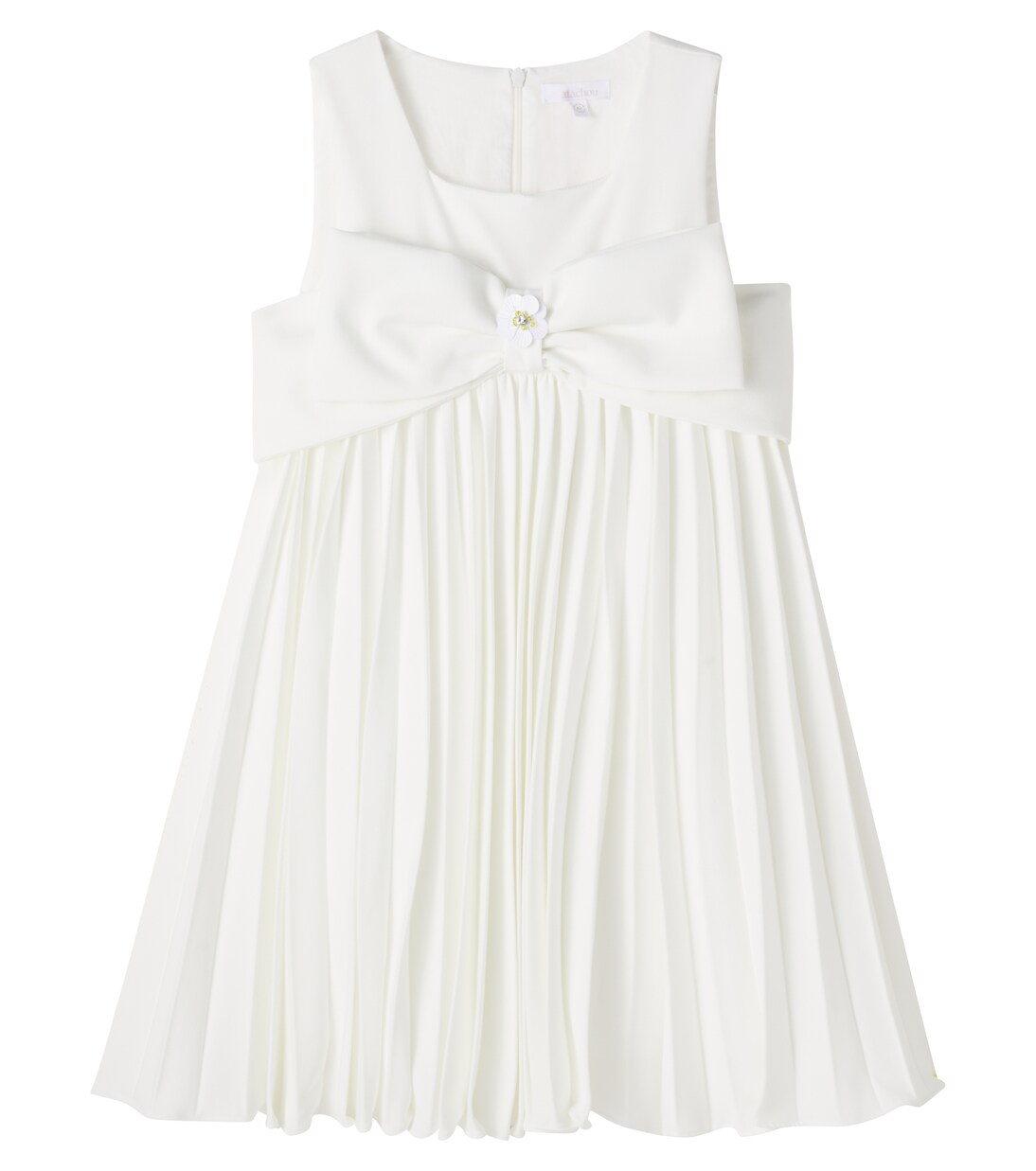 Bow-detail pleated dress | Patachou