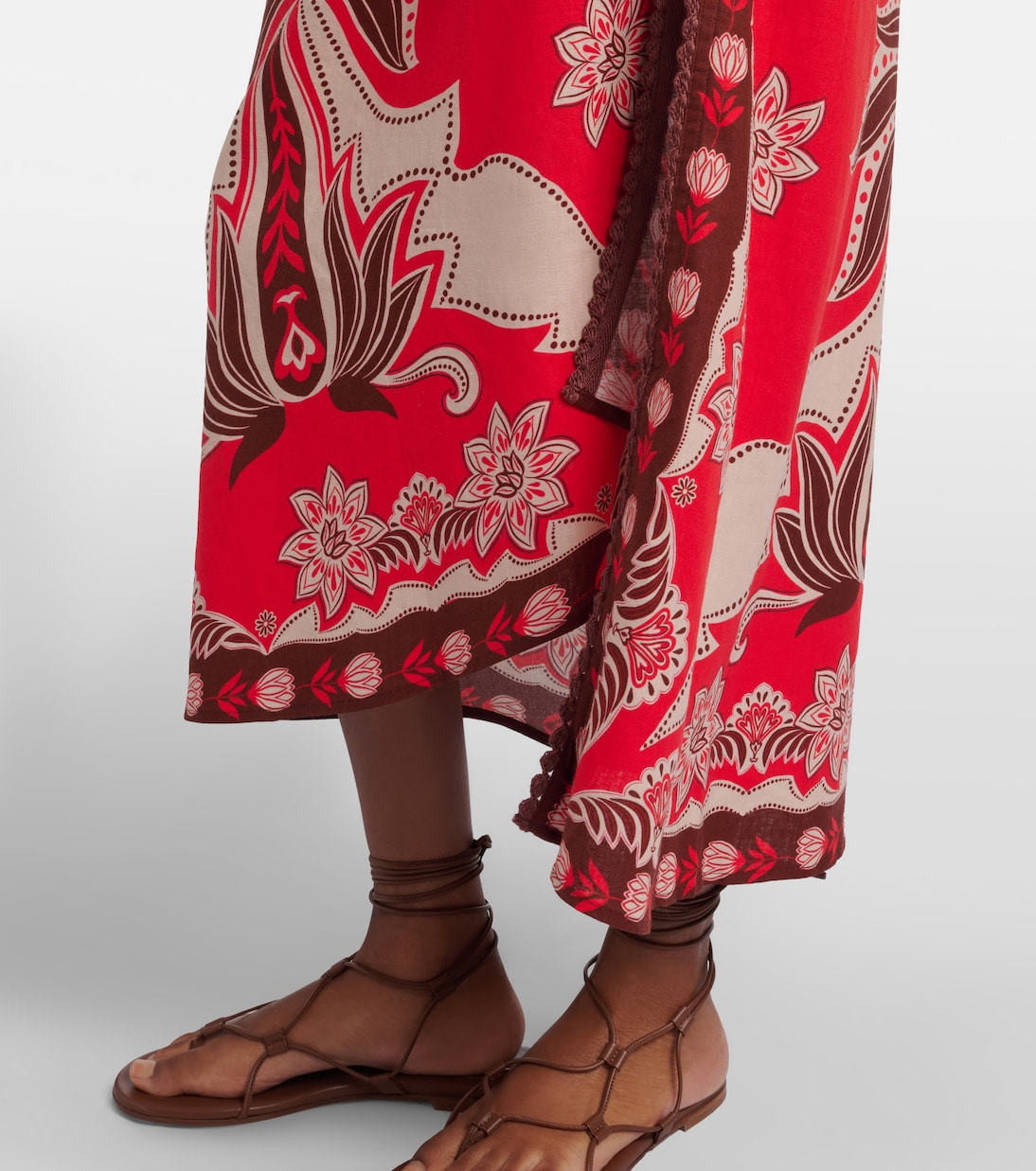 Ainika Garden linen-blend beach cover-up | Farm Rio