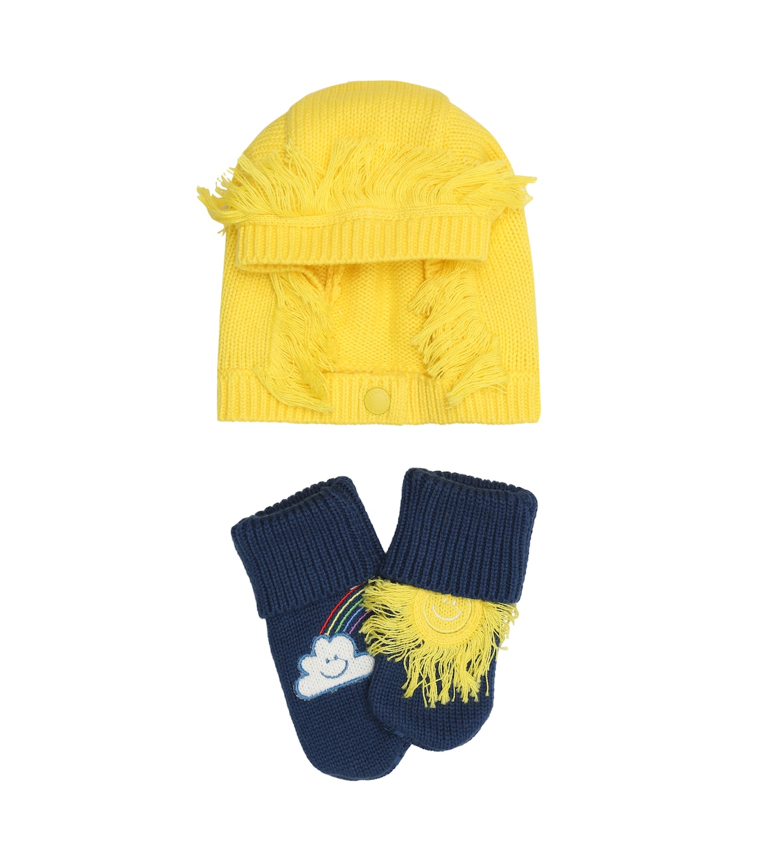 Bebé - set de guantes y gorro de algodón y lana | Stella McCartney Kids