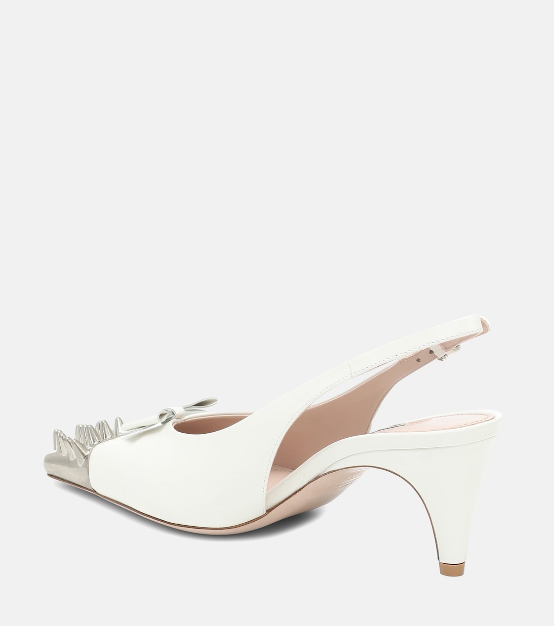 Pumps slingback in pelle con borchie | Miu Miu