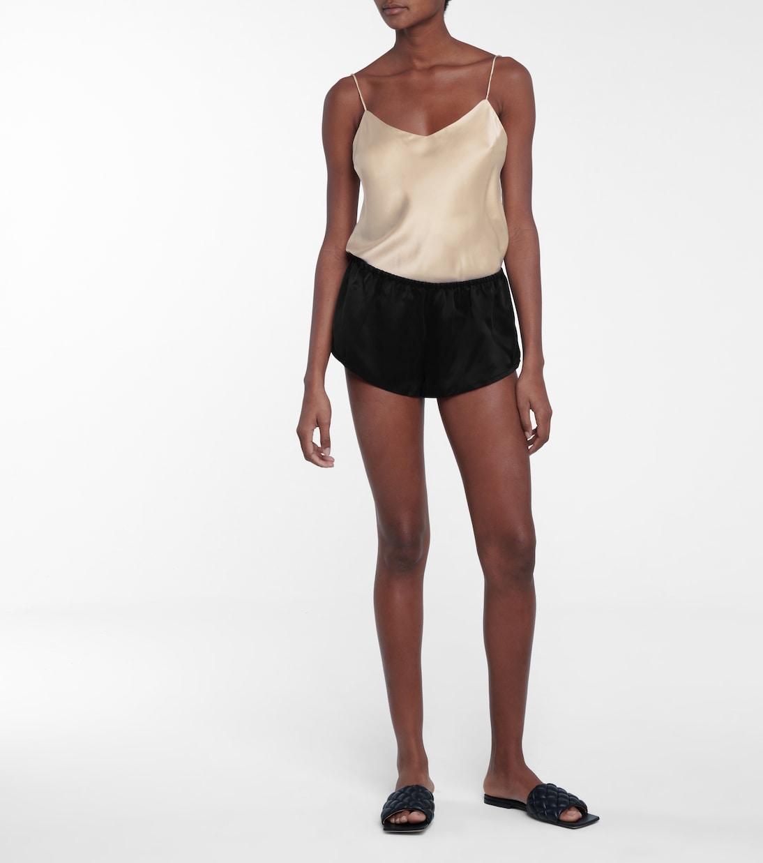 Venice silk satin shorts | Asceno