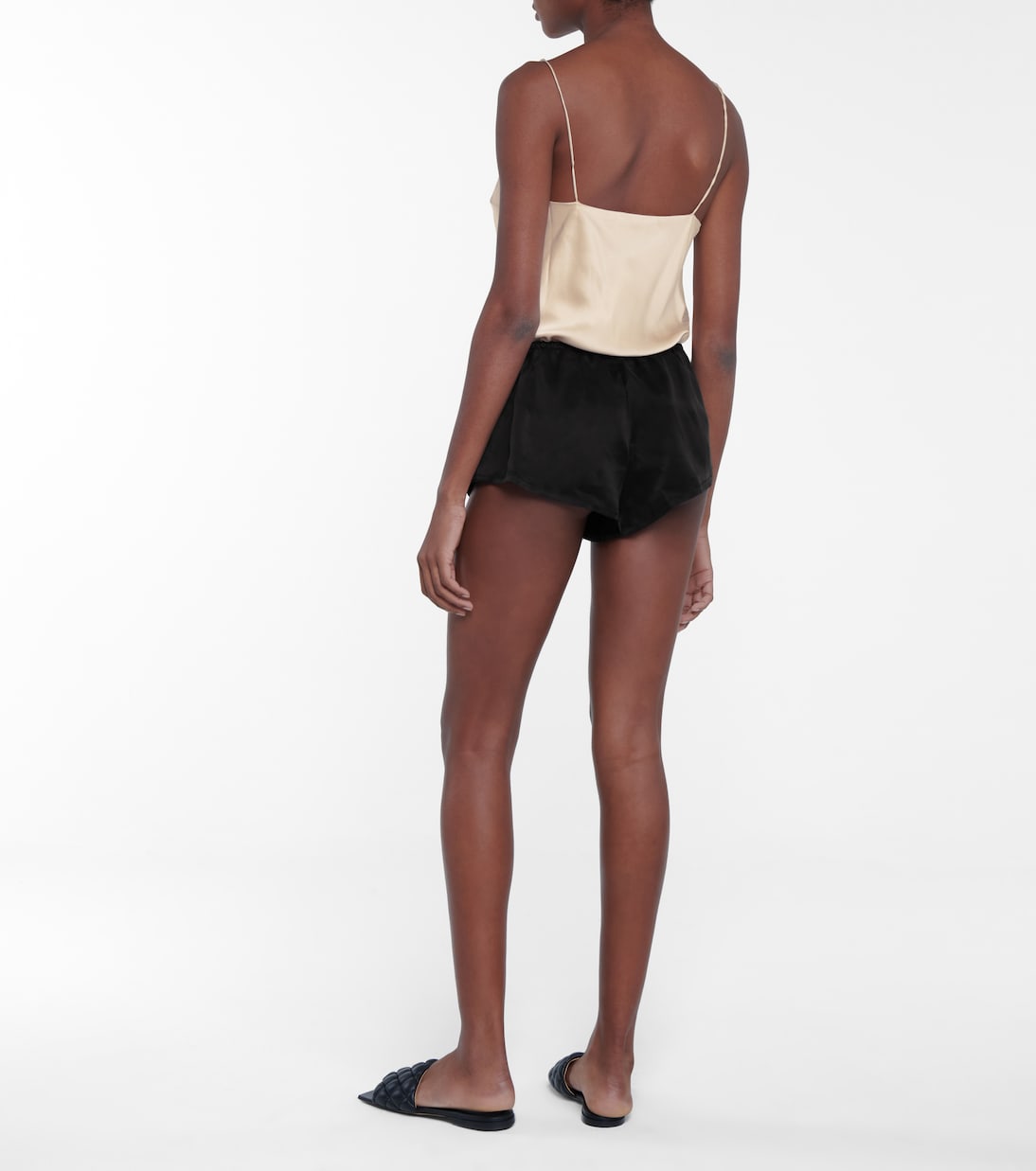 Venice silk satin shorts | Asceno