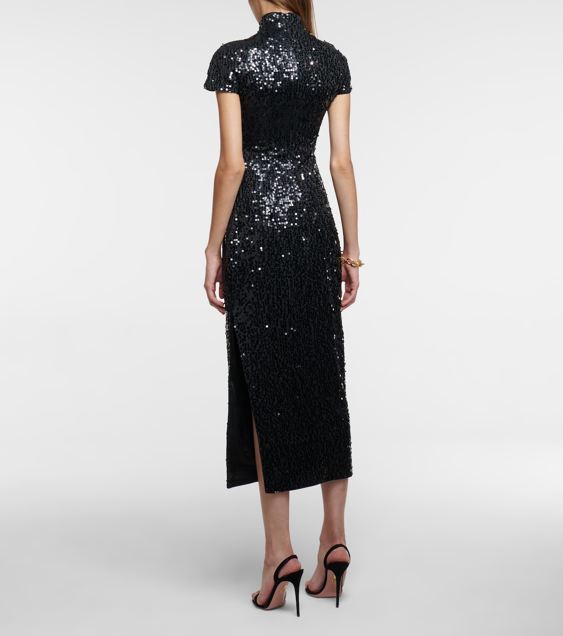 Midikleid mit Pailletten | Rasario