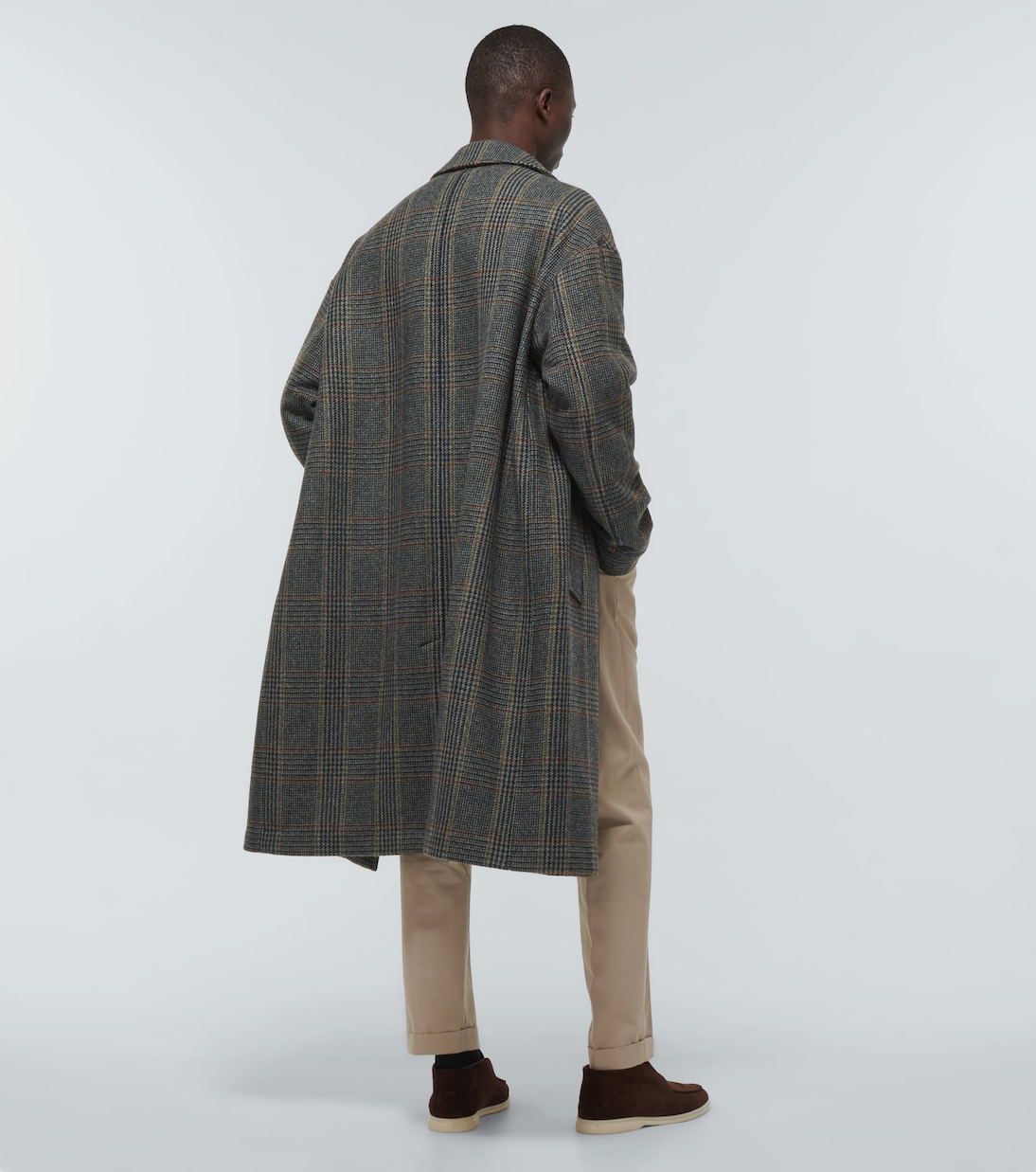 Irvine checked cashmere coat | Loro Piana