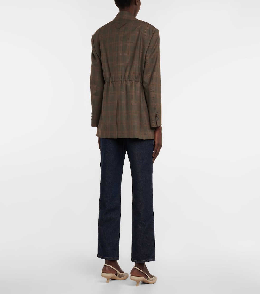 Checked wool blazer | Prada