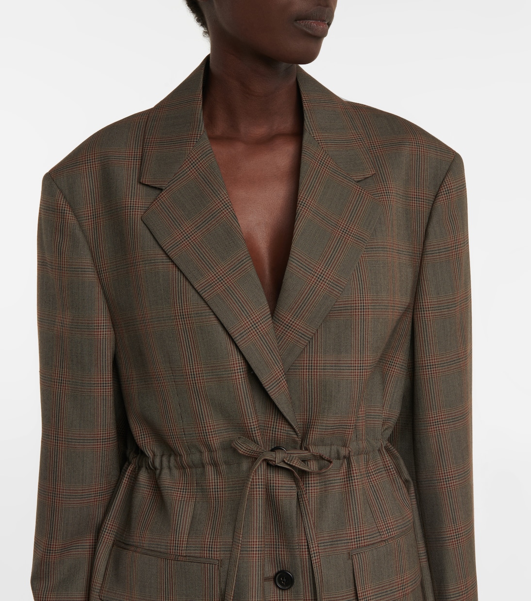Checked wool blazer | Prada
