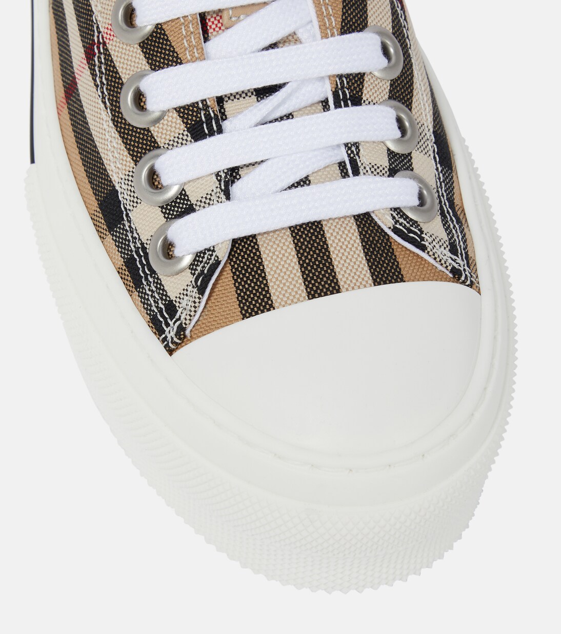 Burberry Check canvas sneakers in multicoloured Burberry Mytheresa